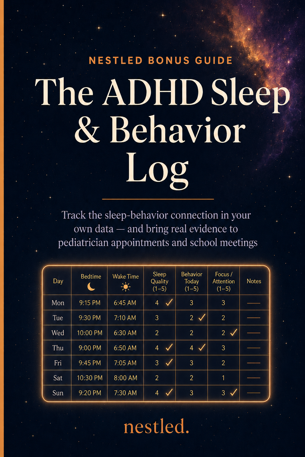 The ADHD Sleep & Behavior